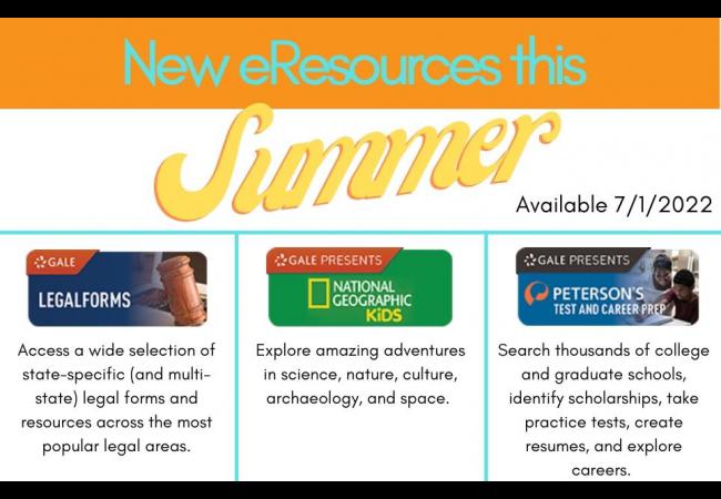 Icons of new eResources this Summer