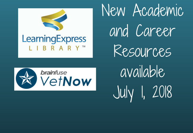 New Database Resources - Learning Express & VetNow